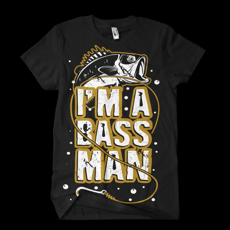 bass man ready made tshirt design