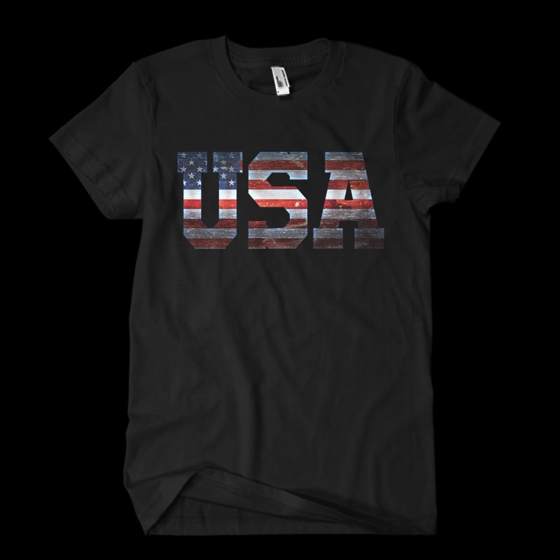 usa metalic typo buy t shirt design for commercial use