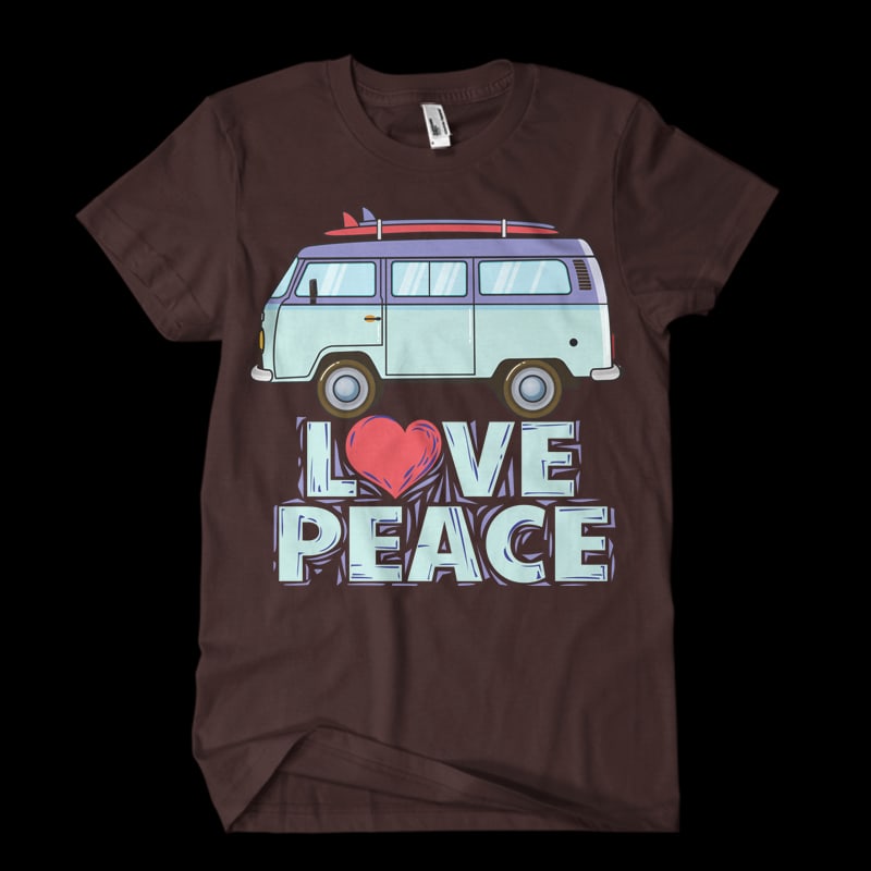 peace love commercial use t-shirt design