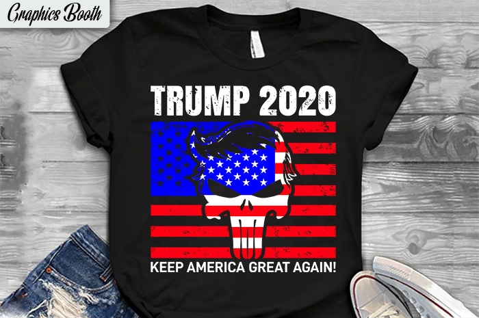 Trump 2020,  buy t shirt design artwork,  t shirt design to buy, vector T-shirt Design, American election 2020.