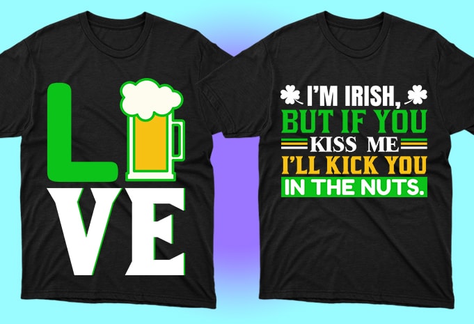 50 Editable Saint Patrick's Day tshirt designs bundle,t-shirt design png,buy t shirt design artwork, graphic t-shirt design,print ready t shirt design,commercial use t-shirt design,buy t