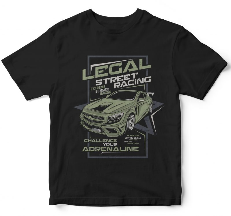 25 pop car style t-shirt designs combined with lettering design bundles