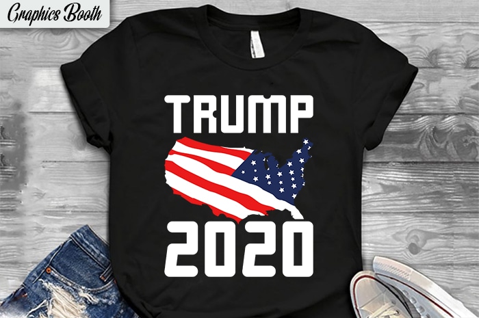 Trump 2020  t shirt design for sale, buy t shirt design artwork,  t shirt design to buy, vector T-shirt Design, American election 2020.