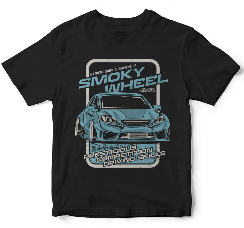 25 pop car style t-shirt designs combined with lettering design bundles