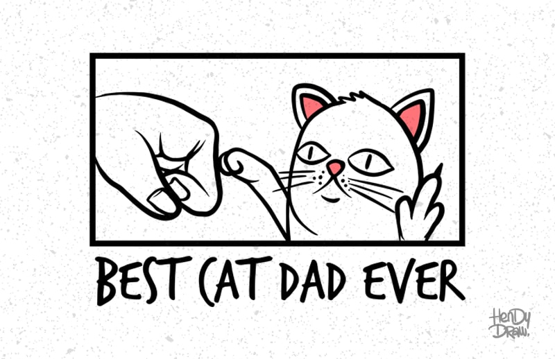 Download Best Cat Dad Ever PNG Transparent Background file t shirt design template - Buy t-shirt designs