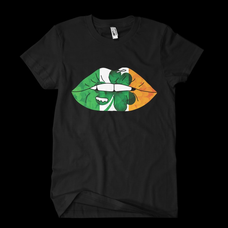irish flag kiss shirt design png
