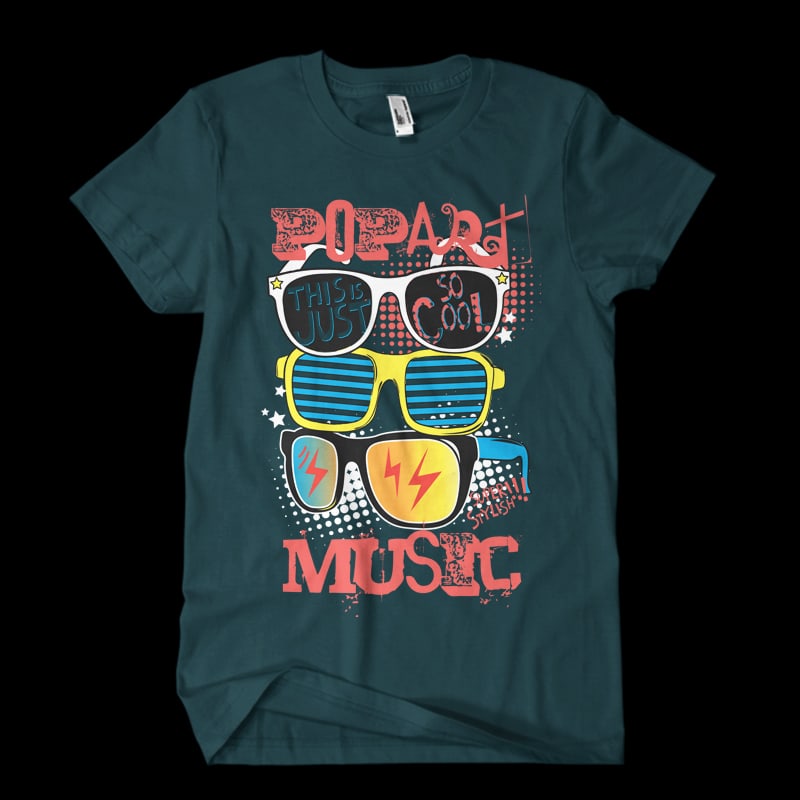 pop art music shirt design png