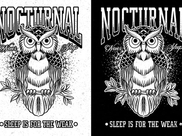 Nocturnal owl never sleep png transparent background buy t shirt design