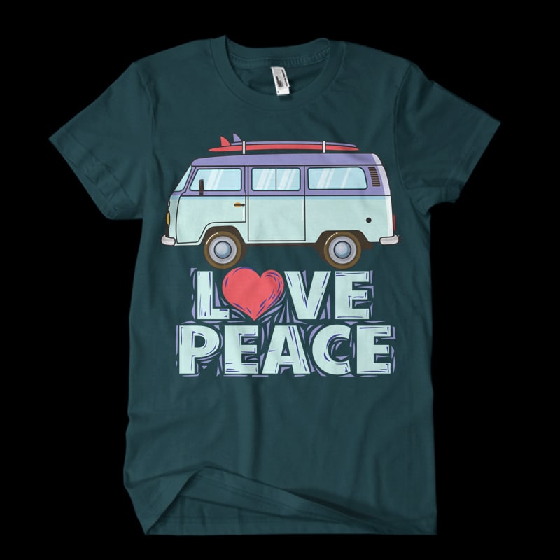 peace love commercial use t-shirt design