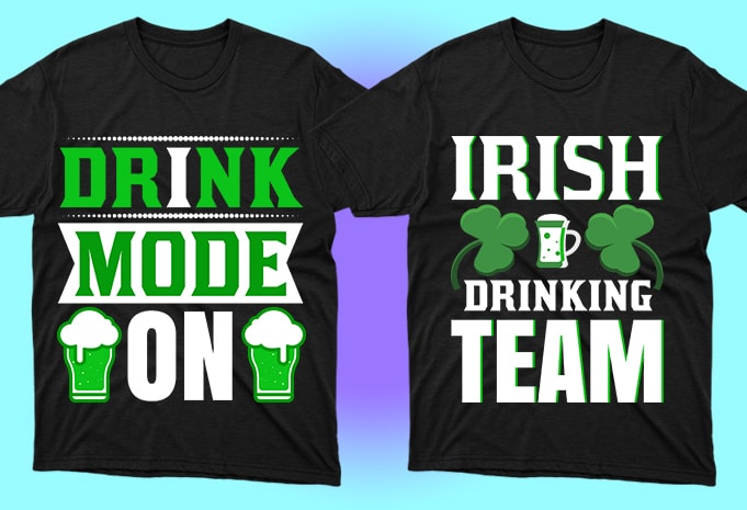 50 Editable Saint Patrick's Day tshirt designs bundle,t-shirt design png,buy t shirt design artwork, graphic t-shirt design,print ready t shirt design,commercial use t-shirt design,buy t