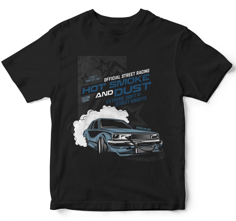 25 pop car style t-shirt designs combined with lettering design bundles