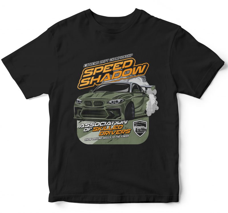 25 pop car style t-shirt designs combined with lettering design bundles