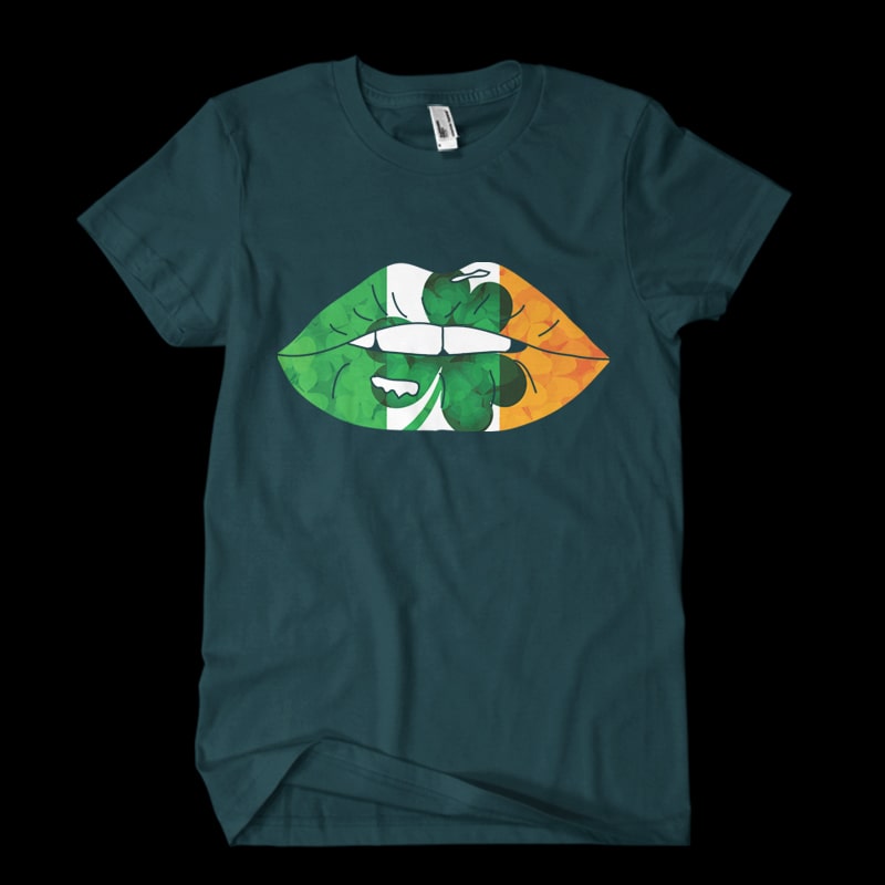 irish flag kiss shirt design png