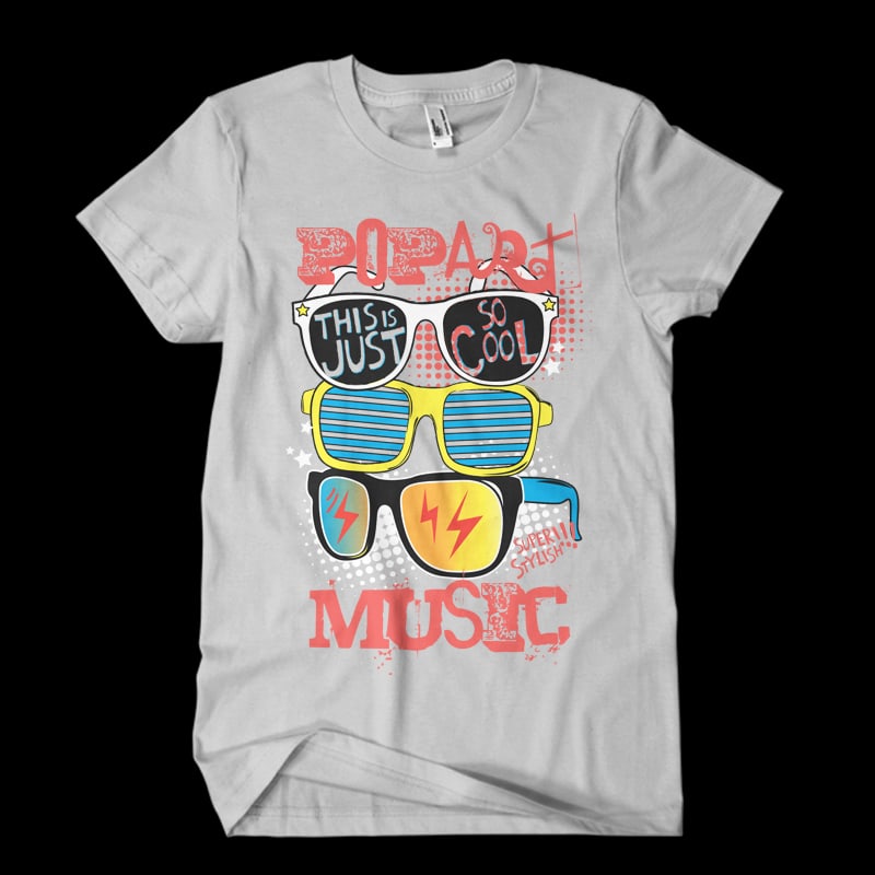 pop art music shirt design png