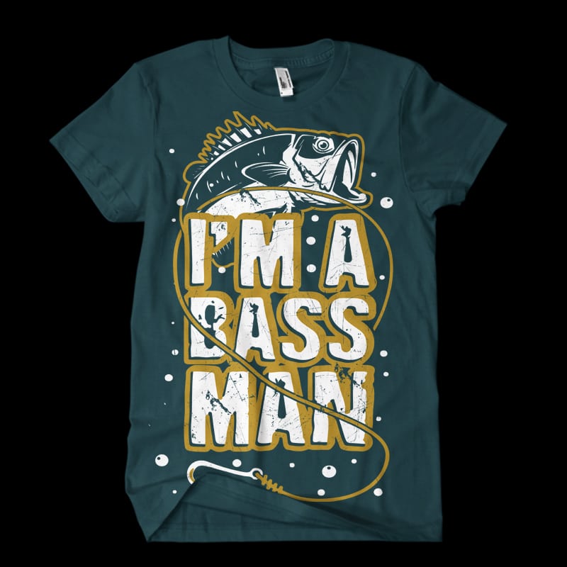 bass man ready made tshirt design