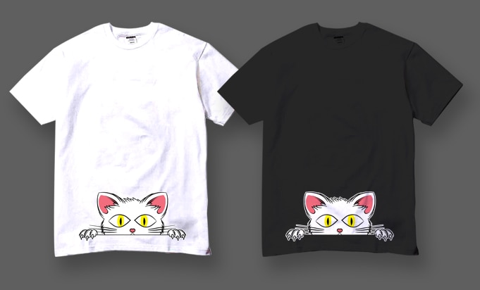 Peek a Cat, can use Pocket Tshirt Cat -psd and png – limited time only! buy t shirt design