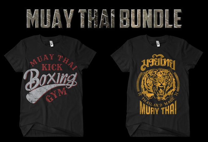 Muay Thai BUNDLE t shirt design for printful