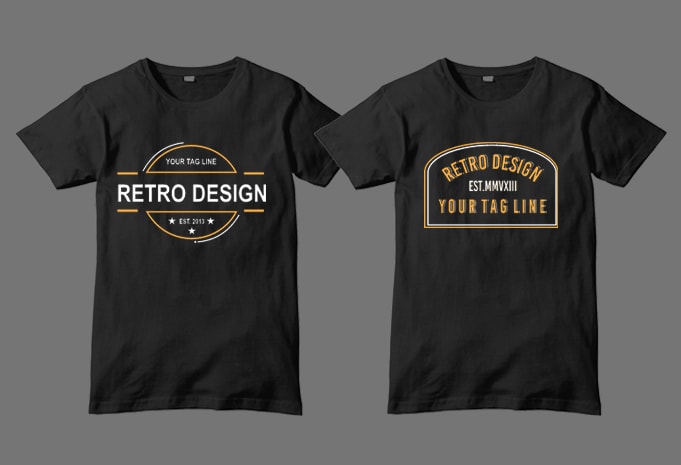 Bundle Vintage Linear Editable Font t shirt designs for print on demand