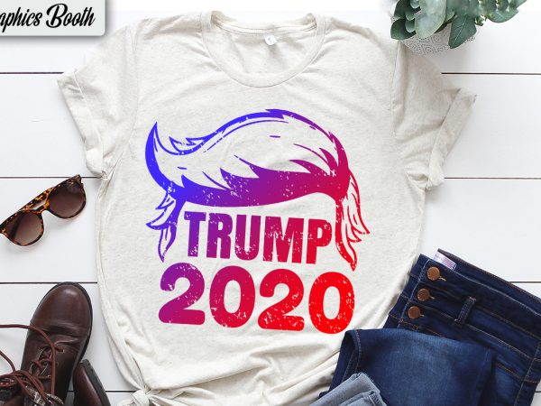 Trump 2020 t shirt design to buy, vector t-shirt design, american election 2020.