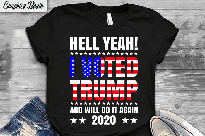 I voted Trump, buy t shirt design artwork,  t shirt design to buy, vector T-shirt Design, American election 2020.