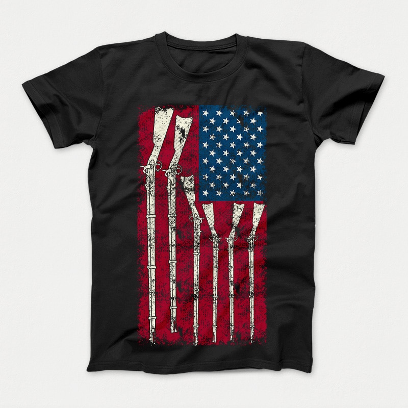 American Flag buy t shirt design for commercial use - Buy t-shirt designs