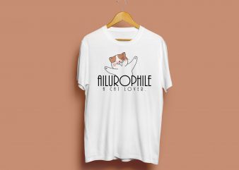 Ailurophile – Cat – meow t-shirt design for commercial use