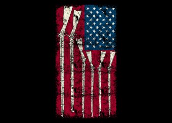 American Flag buy t shirt design for commercial use