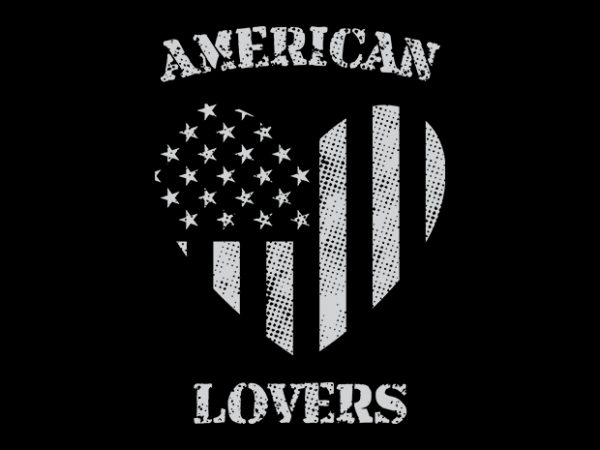 American lovers graphic t-shirt design
