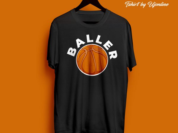 Baller baseball t shirt design for sale