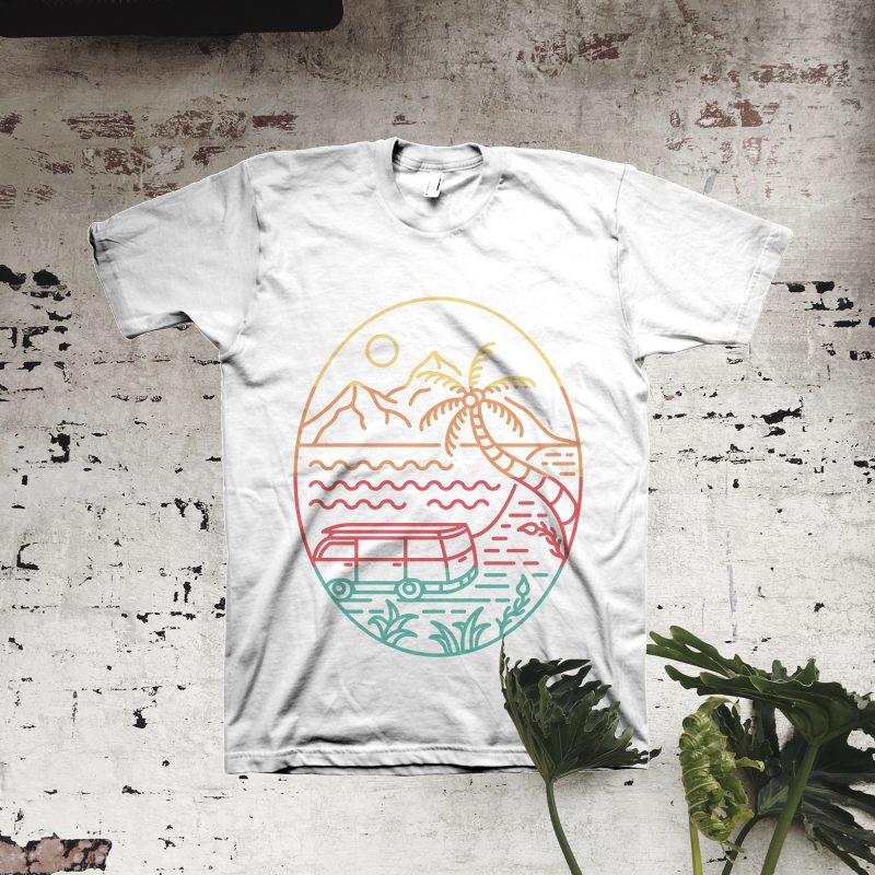 Summer Vibes graphic t-shirt design