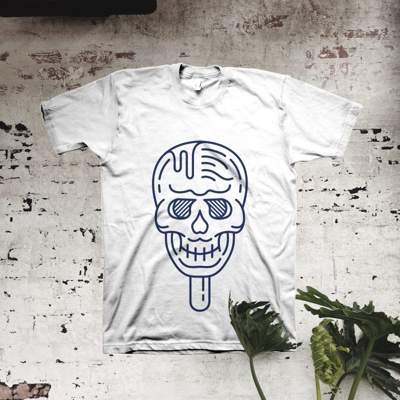 Ice Cream Skull buy t shirt design - Buy t-shirt designs