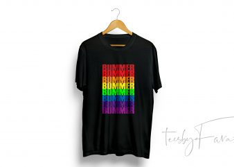 Bummer Colorful T-Shirt Artwork t shirt design to buy