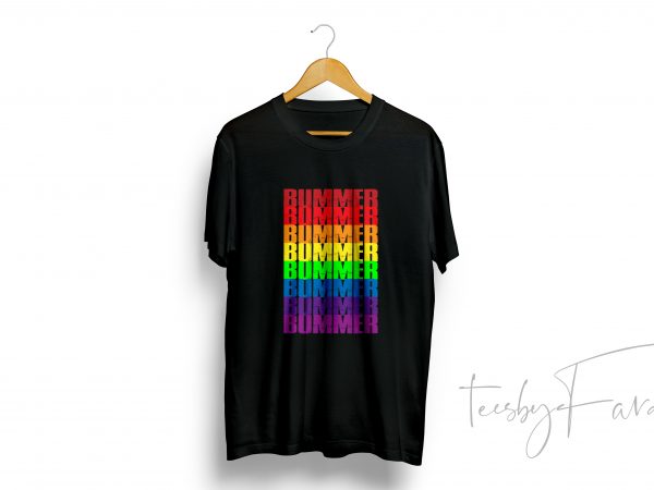 Bummer colorful t-shirt artwork t shirt design to buy Bummer colorful t-shirt artwork t shirt design to buy
