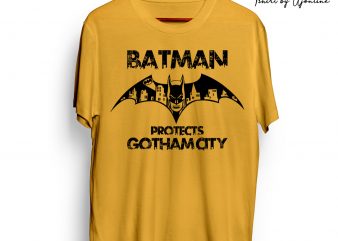 Batman-Protects-Gotham-City t shirt design for sale