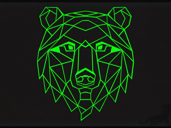 Bear poly buy t shirt design for commercial use