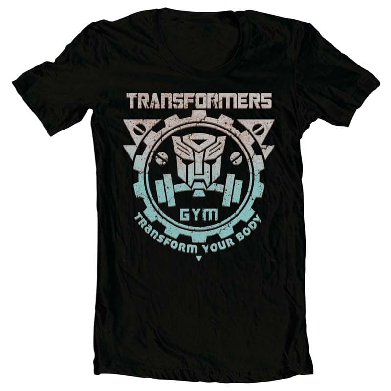 Transformers Gym shirt design png