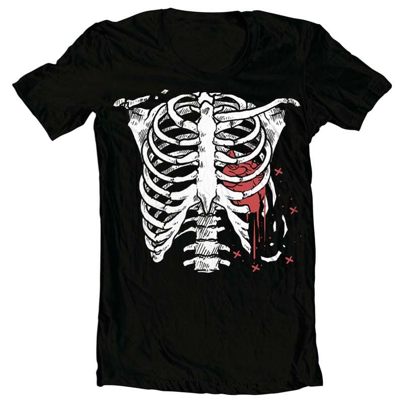 Heart Bone t shirt design for purchase