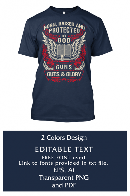 Gun T-shirt Designs Bundle Vol 3