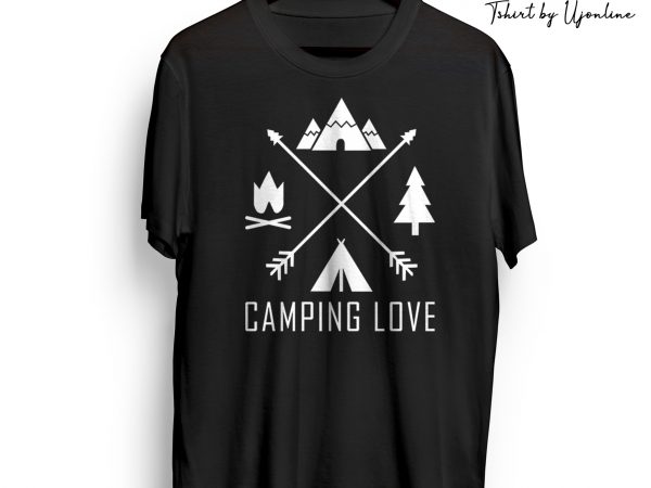 Camping love t shirt design for sale