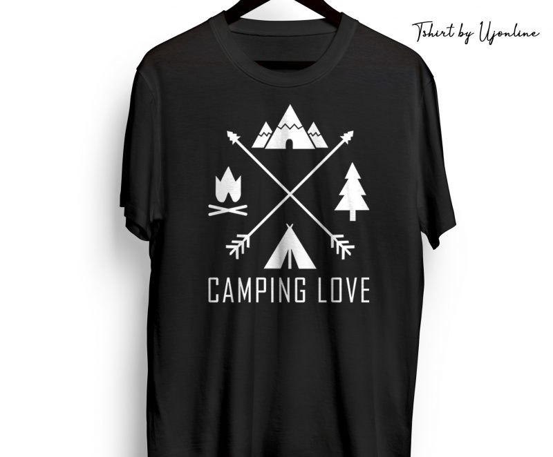 CAMPING LOVE t shirt design for sale