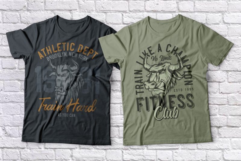 Fitness & Gim Bundle t shirt designs for sale