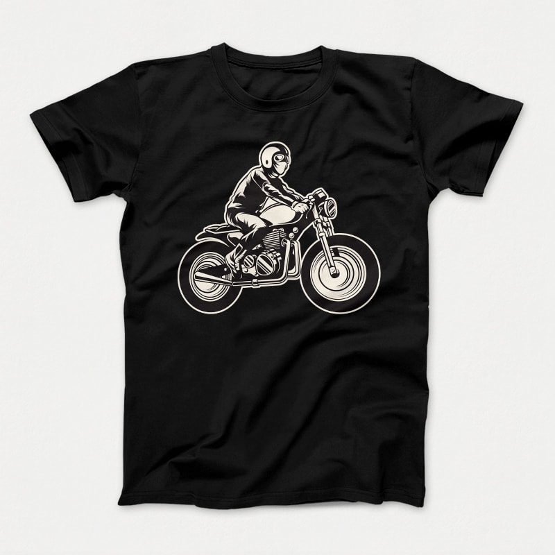 Cafe Racer print ready t shirt design