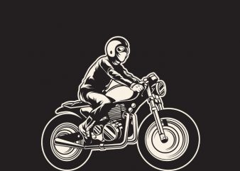 Cafe Racer print ready t shirt design