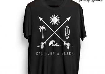 California Beach Vibes t shirt design for download