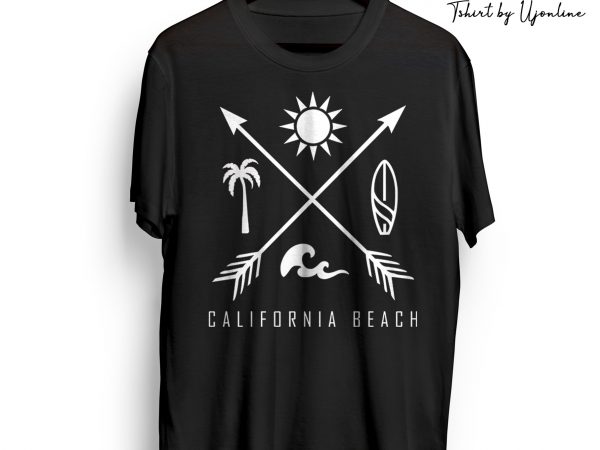 California beach vibes t shirt design for download