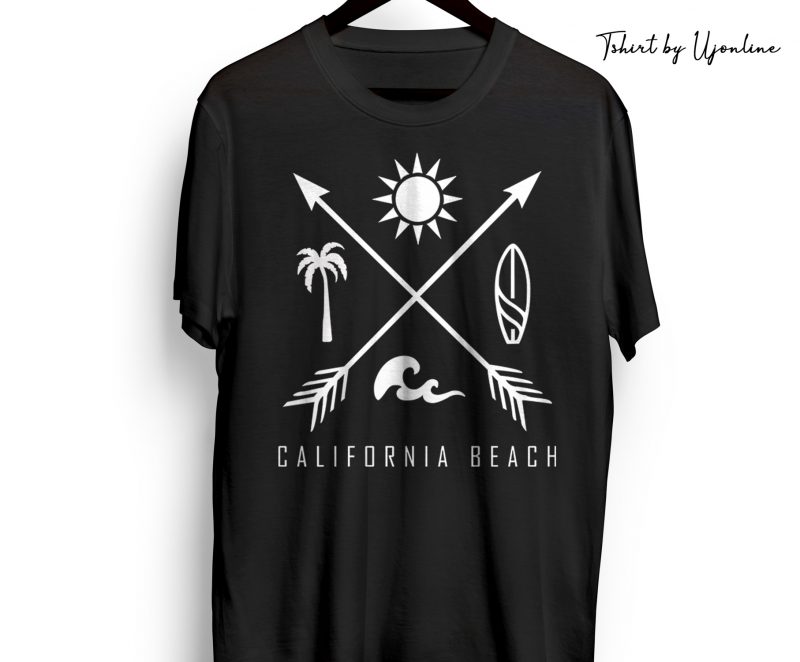 California Beach Vibes t shirt design for download