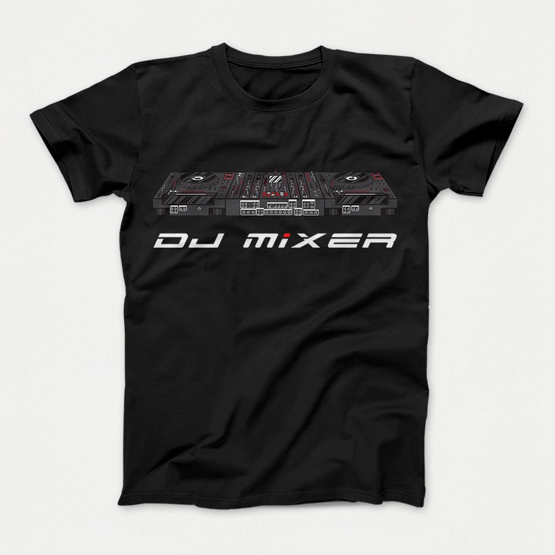 The Greatest DJ Mixer t shirt design template