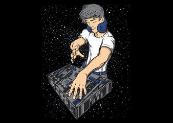 DJ Man Show t shirt design for download