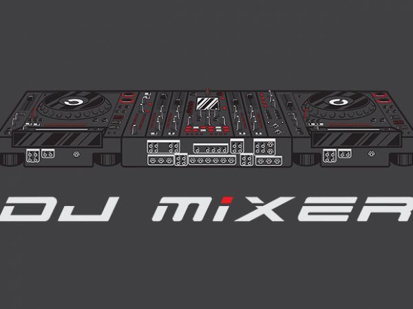 The greatest dj mixer t shirt design template