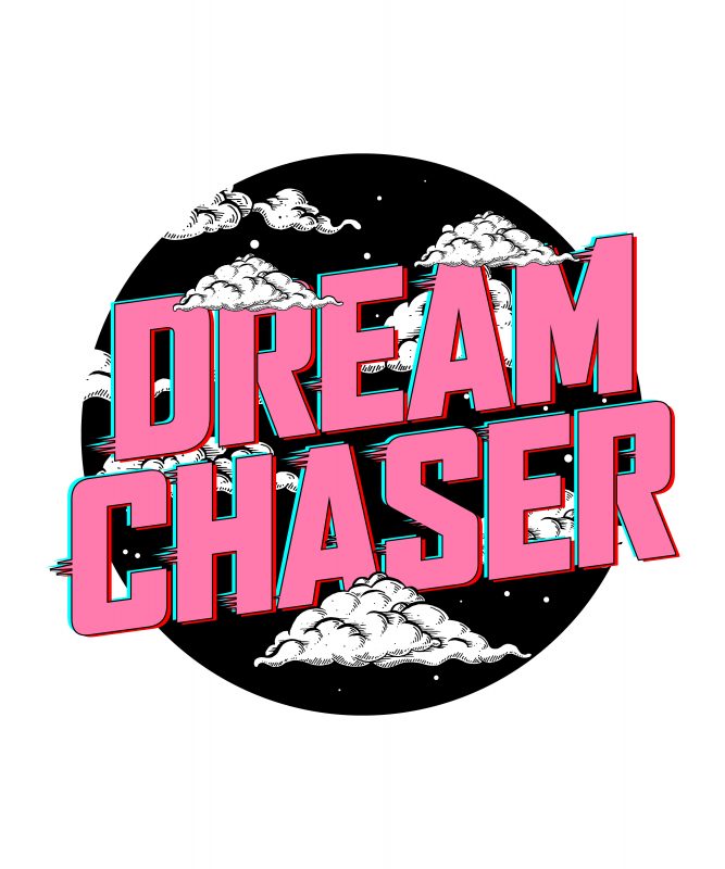 DREAM CHASER – Vintage Style graphic t-shirt design